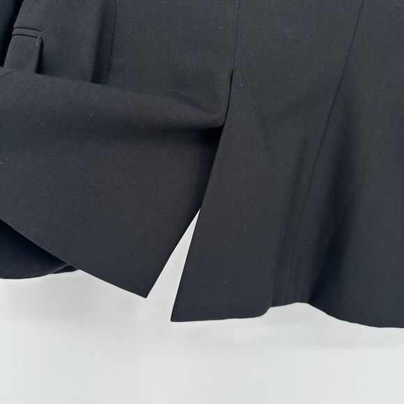 Zara Womens Blazer Size 2 Black One Button Office Career Corporate Minimalist - Picture 10 of 10